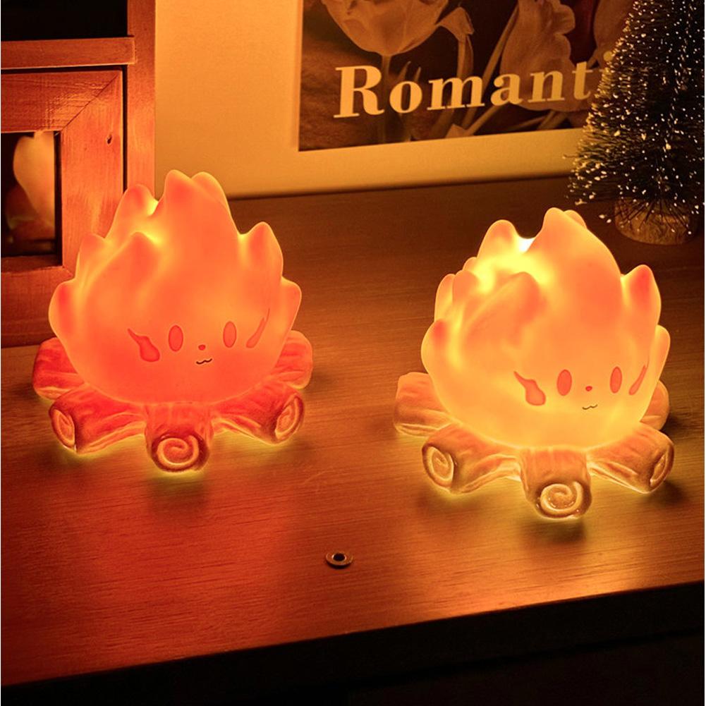 Campfire Night Light With Battery Cartoon Creative Room Decoration Atmosphere LED Desk Lamp Children's Tenant Home Decoration