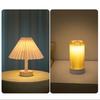 Pleated Table Lamp with Soft Light Adjustable for Bedrooms Living Room and Office Desk Lampshade