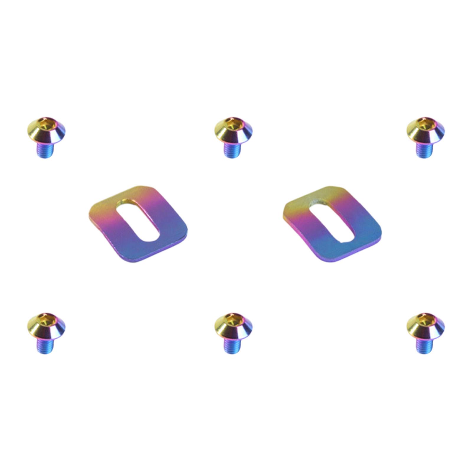 Titanium Alloy Bike Pedal Gaskets Self Locking Cleats Mounting Hardware Replacement for Bicycle Pedals Outdoor Cycling