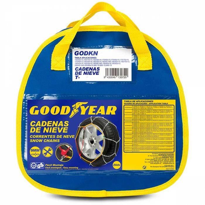 Chaînes À Neige - Goodyear - T-100 - 1 Paire - Manuelle - Compatible Véhicules Légers