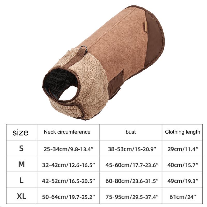 Dog Winter Coat Comfortable Adjustable Pet Costume Warm Dog Coat For Medium Large Puppy Indoor Outdoor Walking Traveling