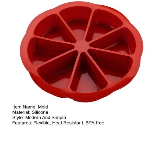 Silicone Cake Mold 8-Cavity Non Stick Waffle Mold for DIY Bread Baking Pizza Pie Brownies Pancakes BPA-Free Heat Resistant Baking Trays