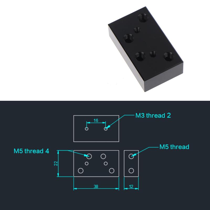 Hydraulic Model Block for RC Big Arm Sub-oil Circuit Includes Two-way Three-way Valve Ideal for Precision Engineering Use
