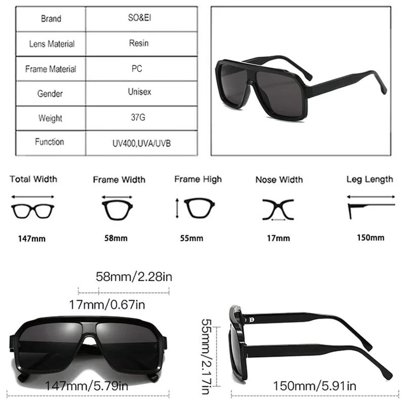 Classic Oversized Square Sunglasses Men  Luxury Brand Trendy Big Frame Goggles Eyewear Stylish Sun Glasses For Ladies Uv400