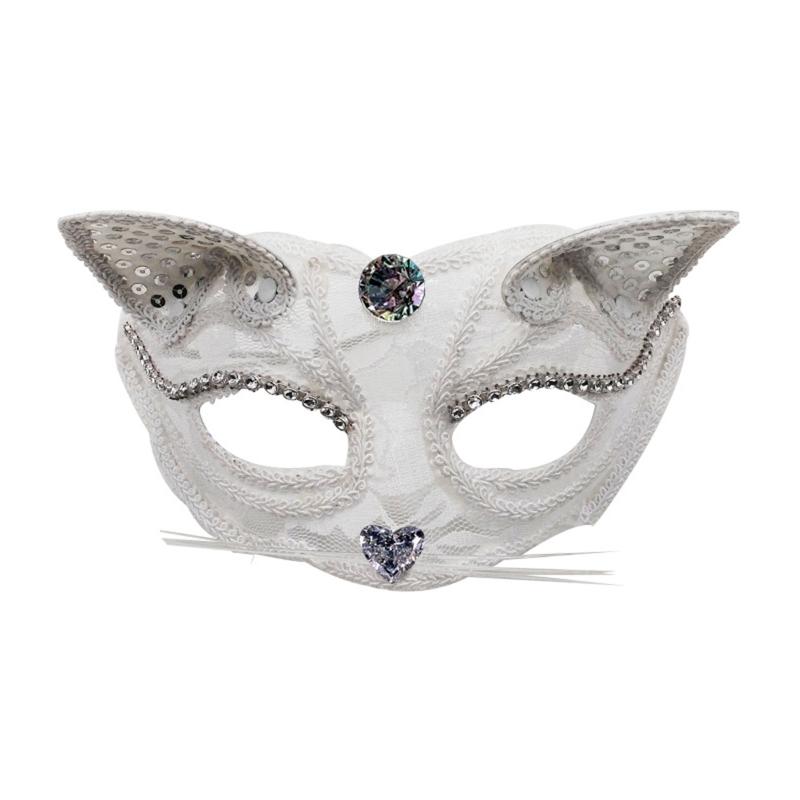 Cats Lace Mask Cosplay Mask Half Face Sexy Fox Face Mask Night Club Shows Dance Role Playing Prop  Lace Mask Masquera