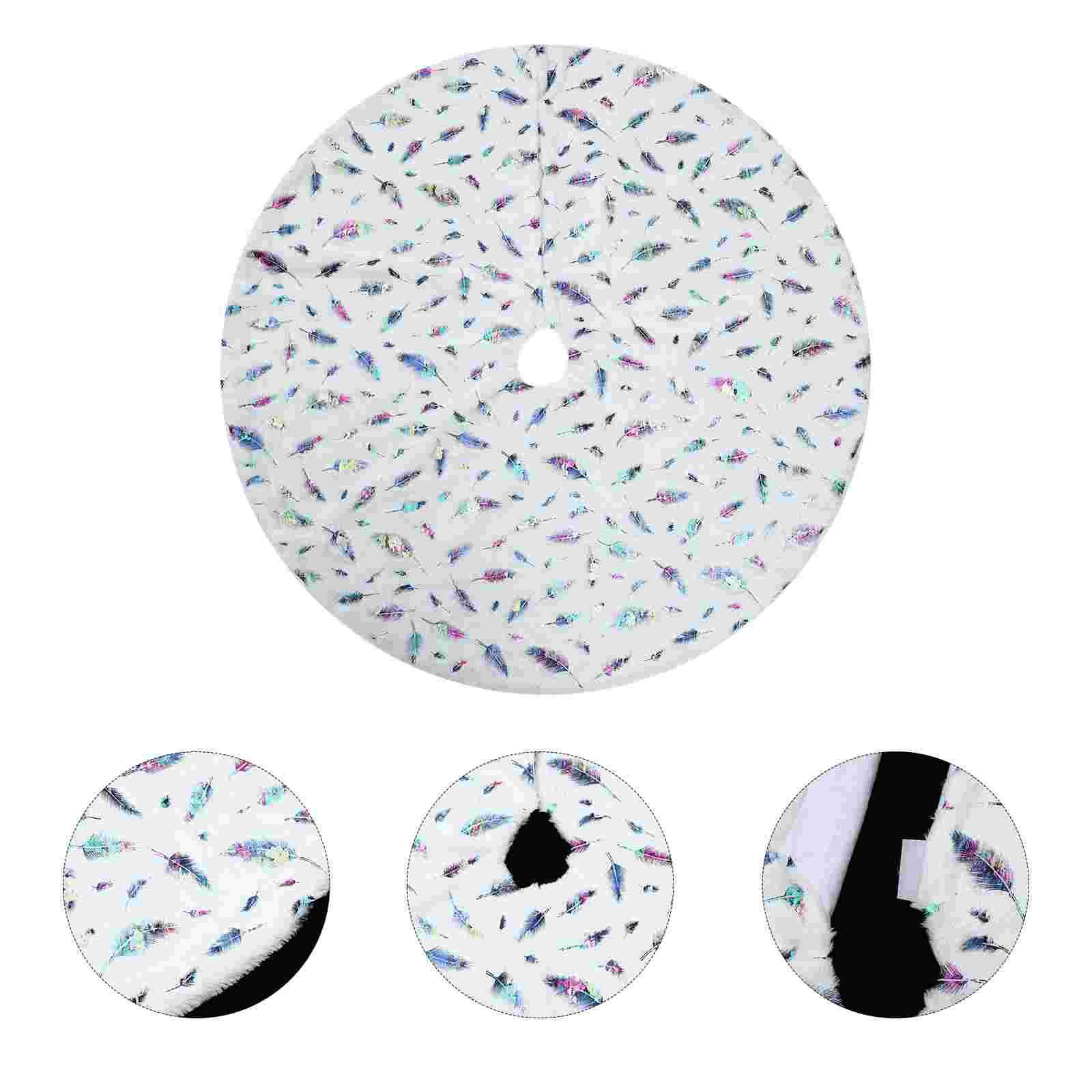 

Юбка для елки Рождественский аксессуар Изысканные украшения Аксессуары Фестивальный Рождественский коврик Плюшевая ткань Украшение 90X90X1CM