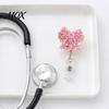 Retractable ID Holder Nurse Badge Reel, Funny Glitter Acrylic Name Tag with Cute Clip, Sparkly Card for Teachers Student Staffs Reel Clip