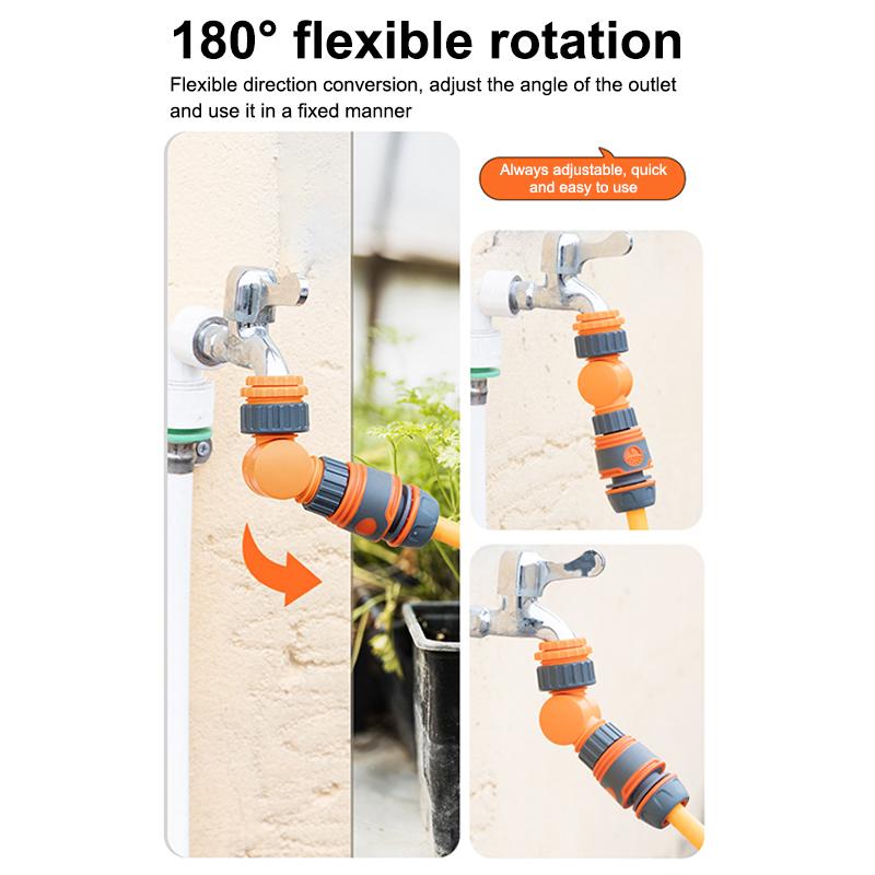 Gartenschlauchverbinder, 1/2 Zoll Wasserhahnadapter, Kunststoff Schnellkupplung Klickverschluss für Bewässerung