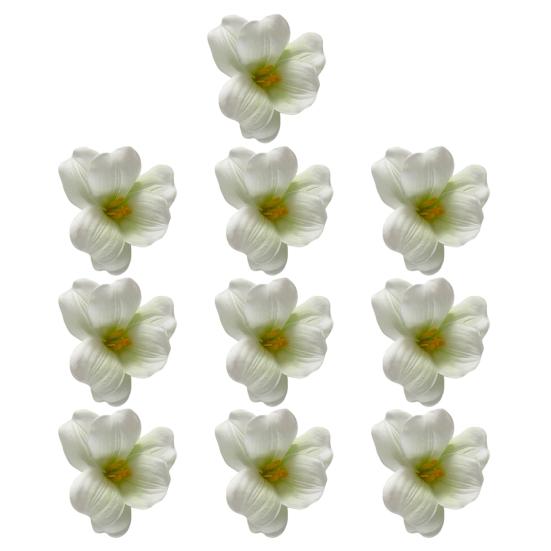10 Pcs Artificial Faux Silk Phalaenopsis Flower Heads Fake Orchid Head for Wedding Floral Bouquet Decor DIY Craft Making
