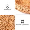 J1UL1N Handmade Autumn Rattan Weaving Round Storage Basket Fruit Dish Rattan Bread Basket For Kitchen Food Picnic Bread Sundry M