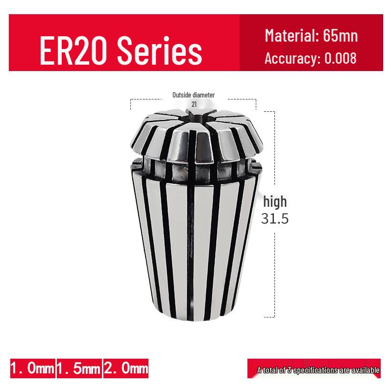 High Precision ER20 Spring Collet Engraving Chuck Holder for Milling Cutter