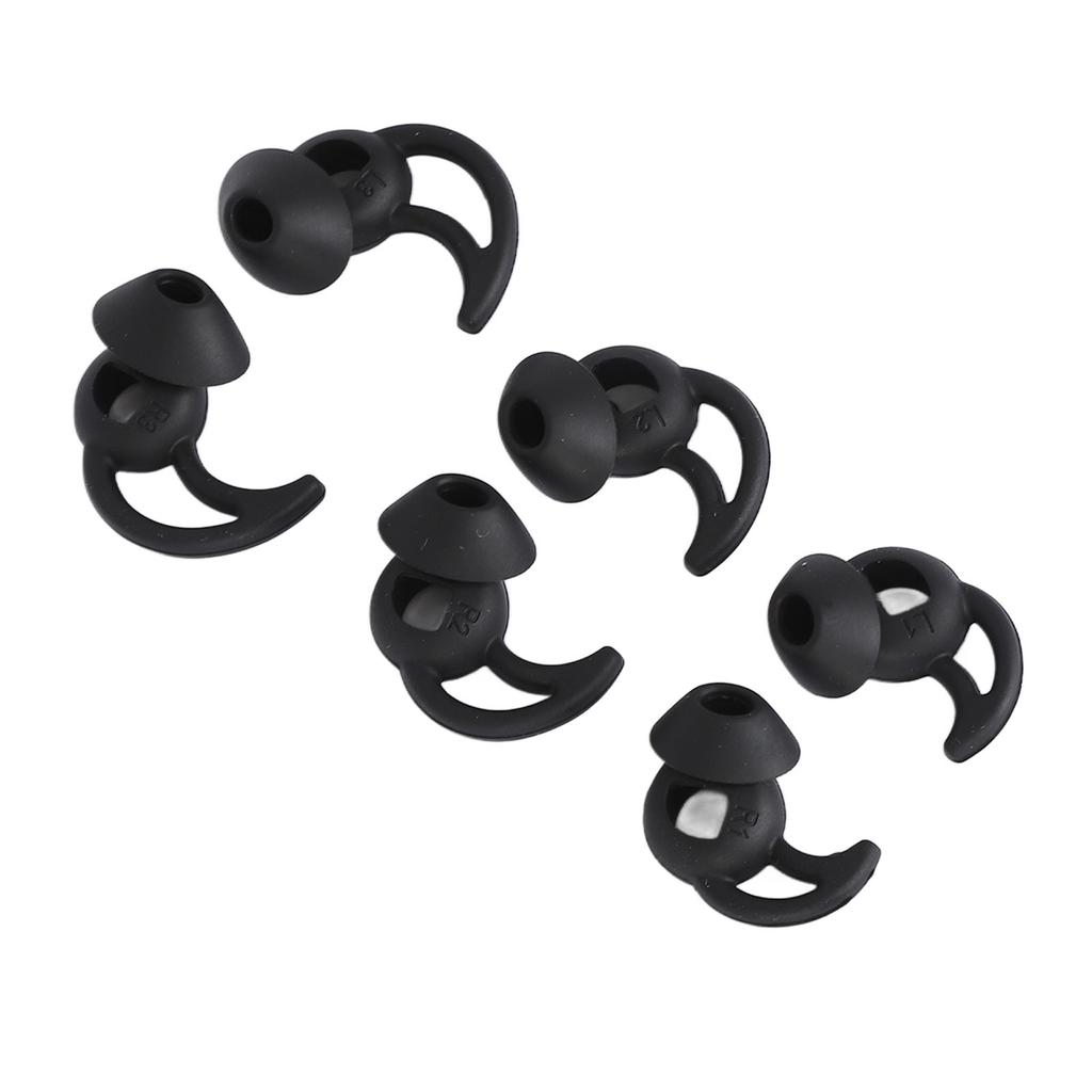 3 Zestawy Silikonowych Końcówek do Słuchawek Profesjonalna Redukcja Szumów Wygodne Miękkie Sportowe Końcówki do Słuchawek Wymienne do Sportu