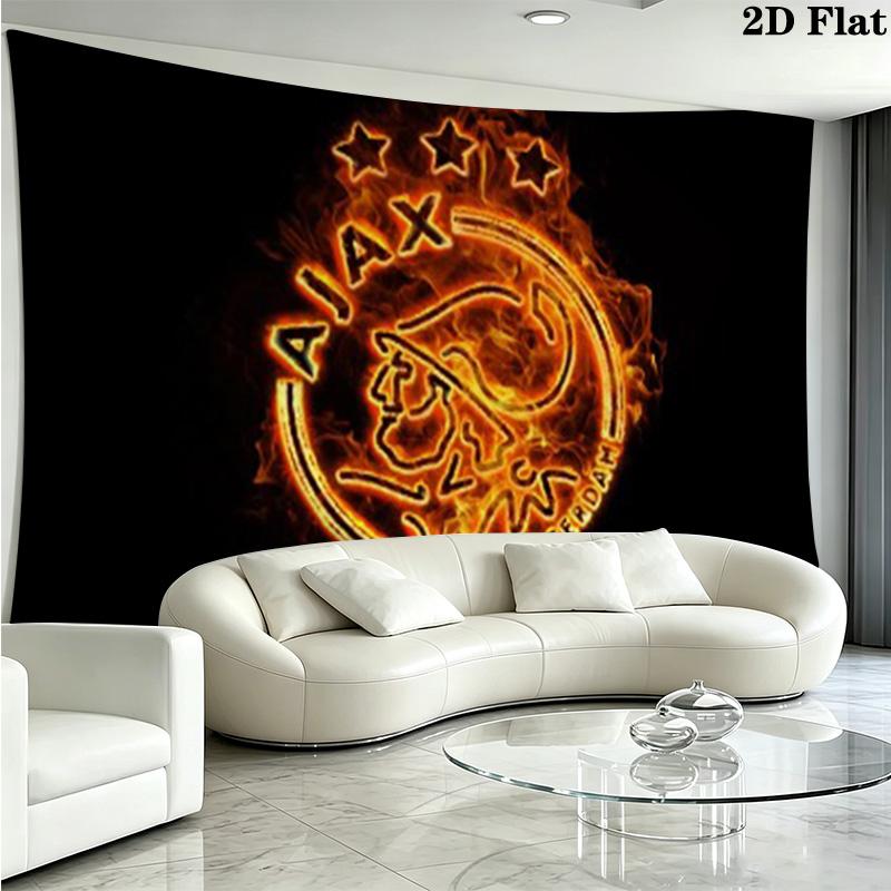 AFC Ajax Logo Wall Tapestry Aesthetic Wall Hanging Printed Fabric Blanket Decorative Tapestries for Bedroom Living Room Home Decor