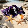 Custom Name Personalized Five Nights At Freddy's Print Beach Towel, for Trip Camping Beach Party Home Decor, Birthday Gift for Family & Friends