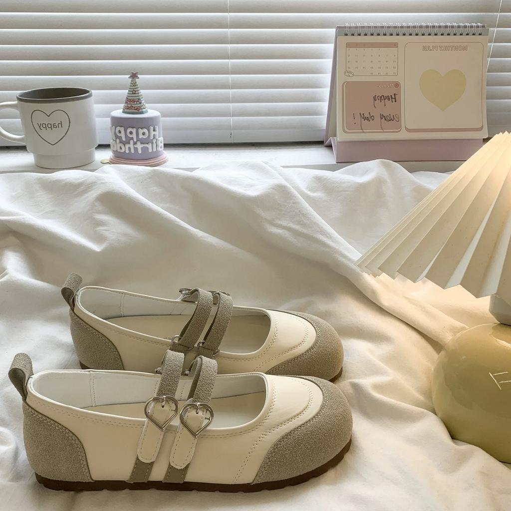 Sanfu French ballet style shallow mouth versatile single shoes women's 2025 summer new comfortable soft sole retro Mary Jane shoes