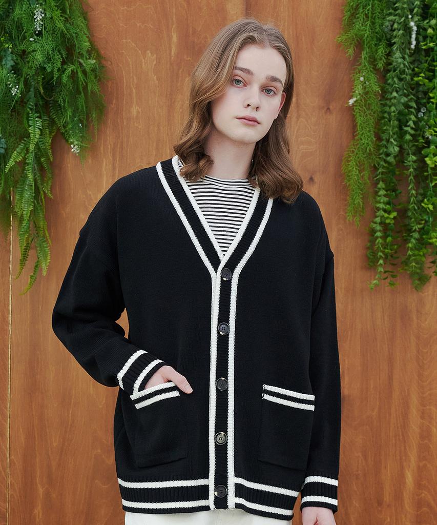 Blond9 Full Coloration Knit Cardigan_Black