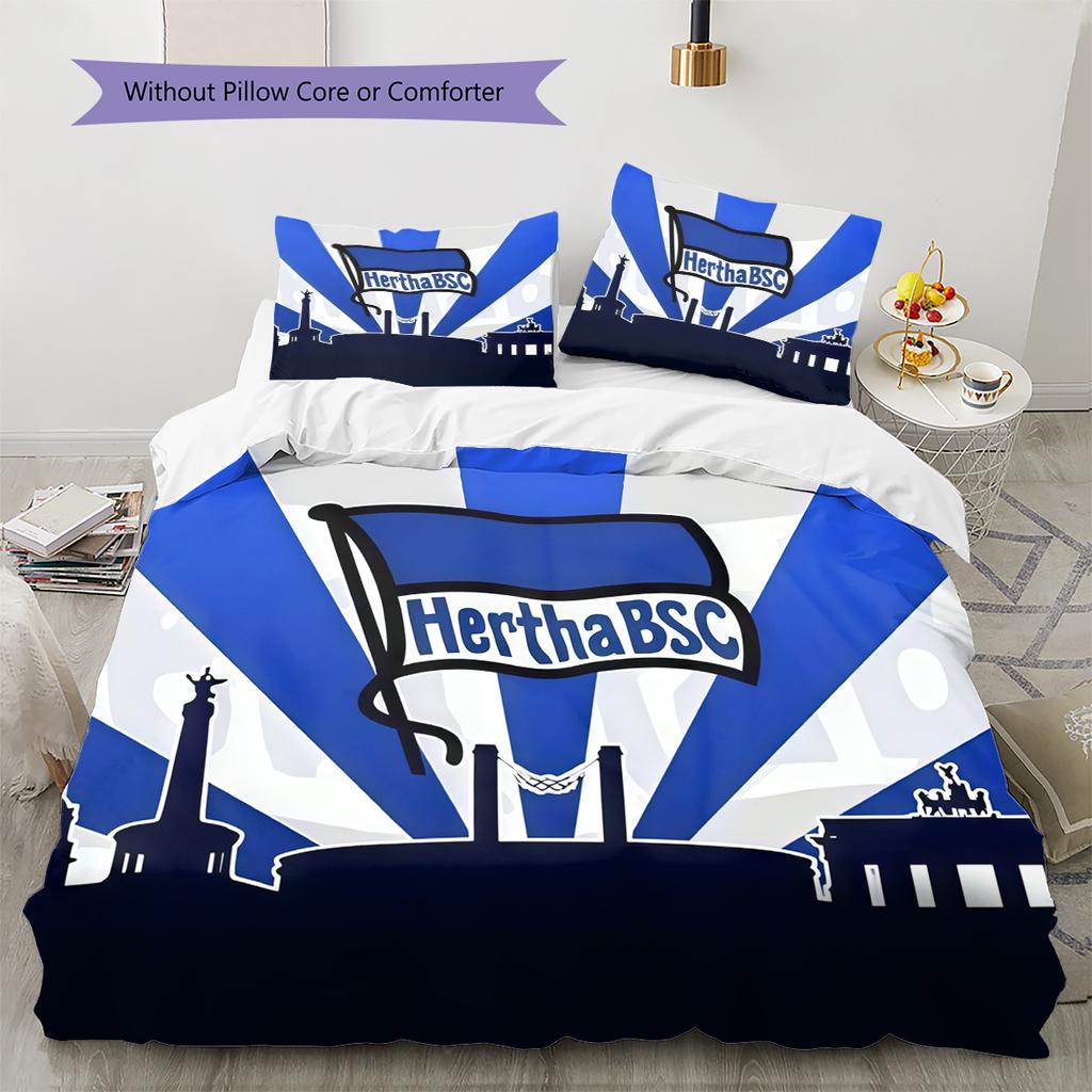 Biancheria da letto con motivo Hertha BSC Berlin Decorazione per la casa Regalo di compleanno (1 * copripiumino + 2 * federa, senza nucleo)
