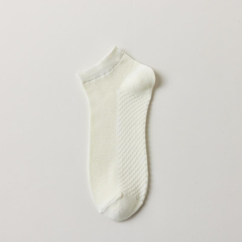 5 Pairs of Men's Summer Pure Cotton Anti Odor Sweat Absorbing Massage Bottom Do Not Drop with Thin Cotton Socks