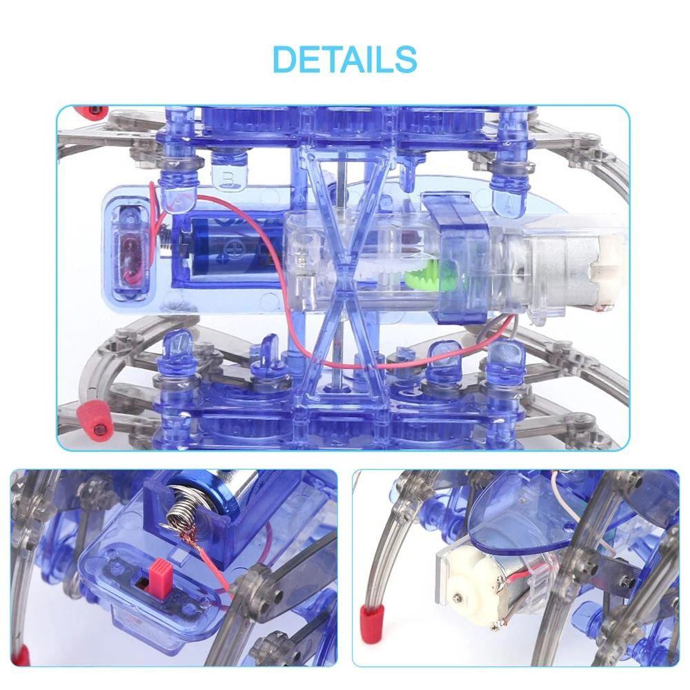 Educational Robotic Spider Toy No Soldering Required Battery Operated Electric Robot Spider Movable Legs Stem Robotic Toy Gift