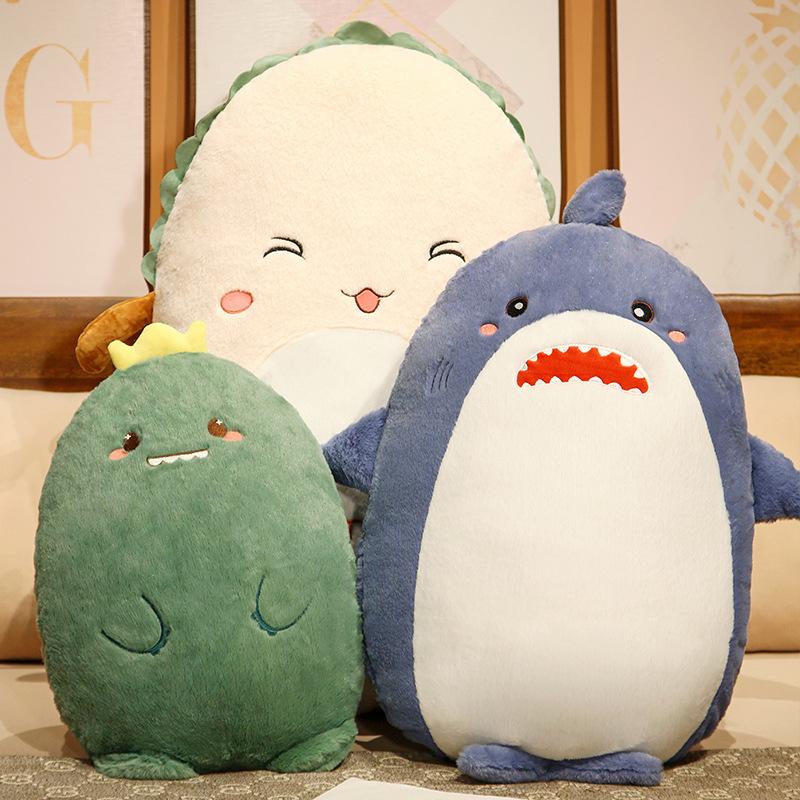 Cute Cute Shark Husky Pillow Plush Toy Dinosaur Doll Home Sofa Pillow Cushion Doll