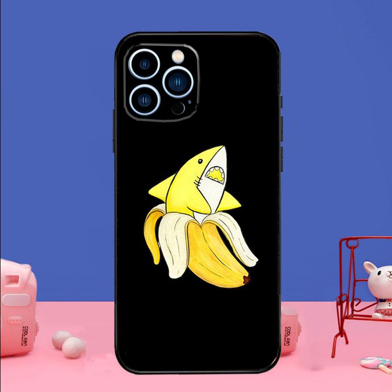 Cartoon Cute Fruit Yellow Banana Phone Case For iPhone 16 15 14 13 12 11 17 Pro Max Plus 12 13 mini 16e 17 Air Bumper Cover