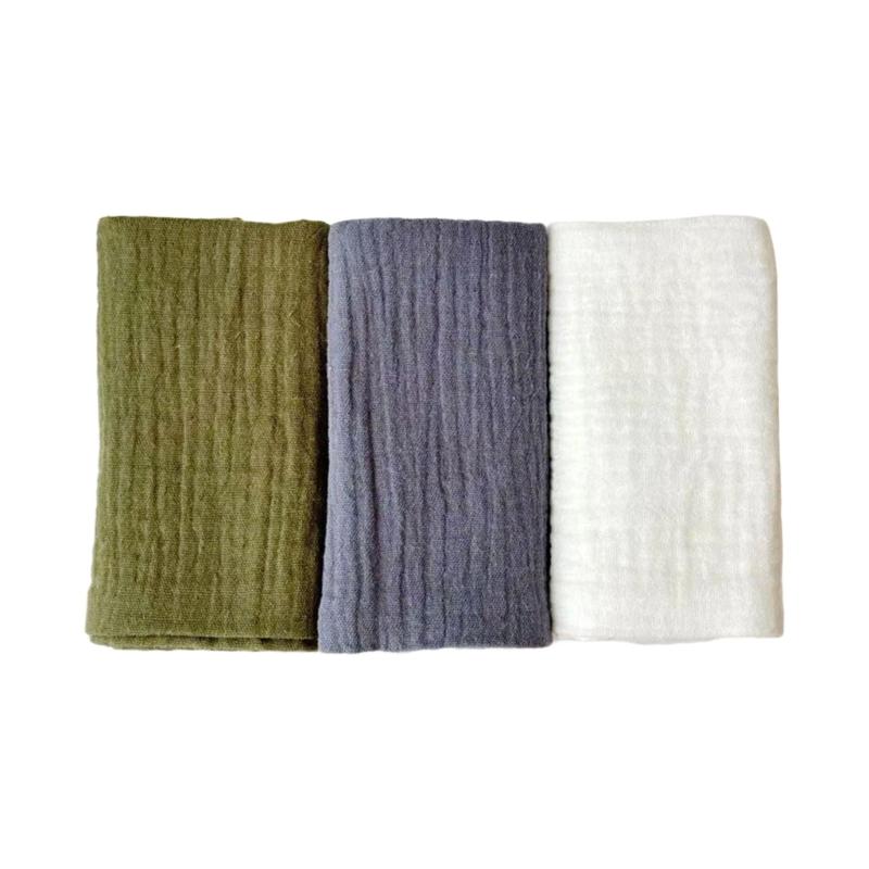 Thick 4 Layer Face Towel Soft Absorbent Baby Square Towel Comfortable Washcloths for Newborns 3pcs Set 25x25cm
