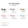 Fashion Rimless Small Rectangle Sunglasses Women Retro Clear Gradient Eyewear Men Colorful Square Sun Glasses Shades Uv400