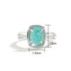Natural Amazonite Jewelry Set Oval 7*9mm Earring Ring Real Gemstone925 Sterling Silver Fine Jewelry for Women Wife Mom Nice Gift