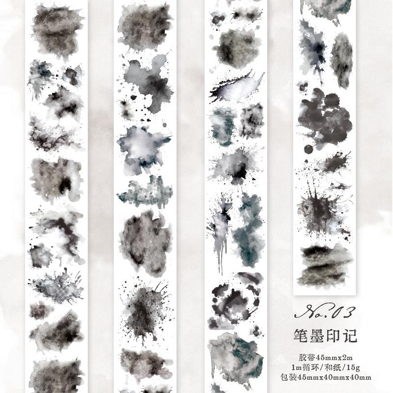 1pcs/1lot Decorative Adhesive Tapes Watercolour Masking Tapes Junk Journal Scrapbooking Stikcers Paper Japanese