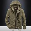 Autumn Men's Hooded Cotton Clothes Casual Simple Trend Fashion Warm Windproof Piled Thickened Jacket Men