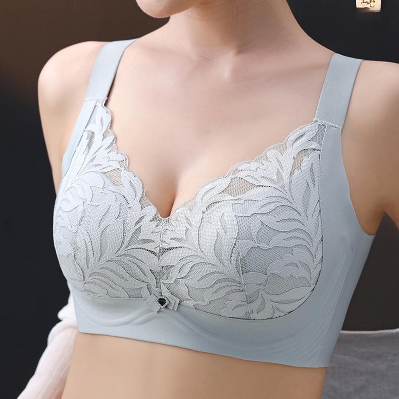 Large-sized Lingerie Women's Full-cup Ultra-thin Gathering Bra Breast Retraction and Anti-sagging Bra Push Up Bra