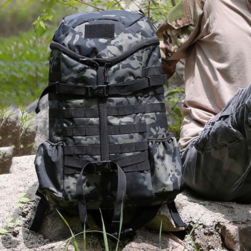 New 60L Outdoor Camouflage Sports Bag Hiking Tactical Backpack Waterproof Camping Storage Travel Rucksack For Men