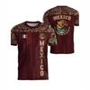 Mexican Flag Print T-shirt Men's Fun 3D Eagle Pattern Short Sleeve T-shirt Outdoor
