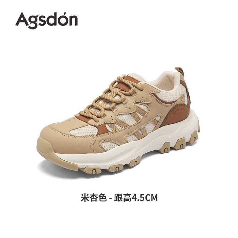 Augustine Dad Shoes Women's 2025 New Autumn Lightweight Platform Sports Shoes Soft-soled Outdoor Hiking Casual Shoes
