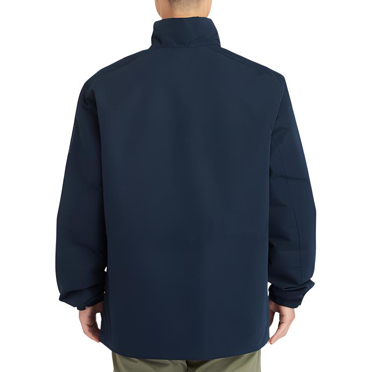 Timberland Solid Logo Design Stand Collar Outdoor Casual Waterproof Jacket Men Jacket Deep-Sapphire-Blue A2P6B-433