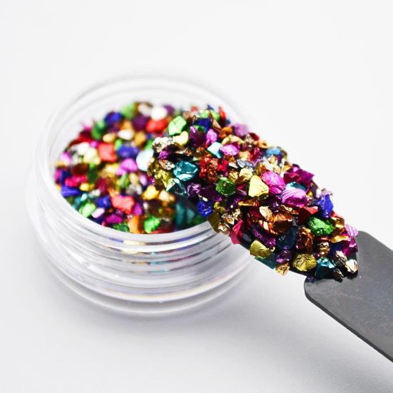 1 Pot Irregular Gravel Crushed Stone DIY Tips 3D Manicure Nail Art Decoration