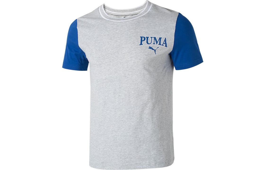 Мужские футболки PUMA Серые с круглым вырезом Умеренный прямой крой 682184-04 XXL