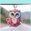 Colorful Acrylic Cartoon Woodpecker Car Mirror Hanging Decor Perfect For Interior Styling