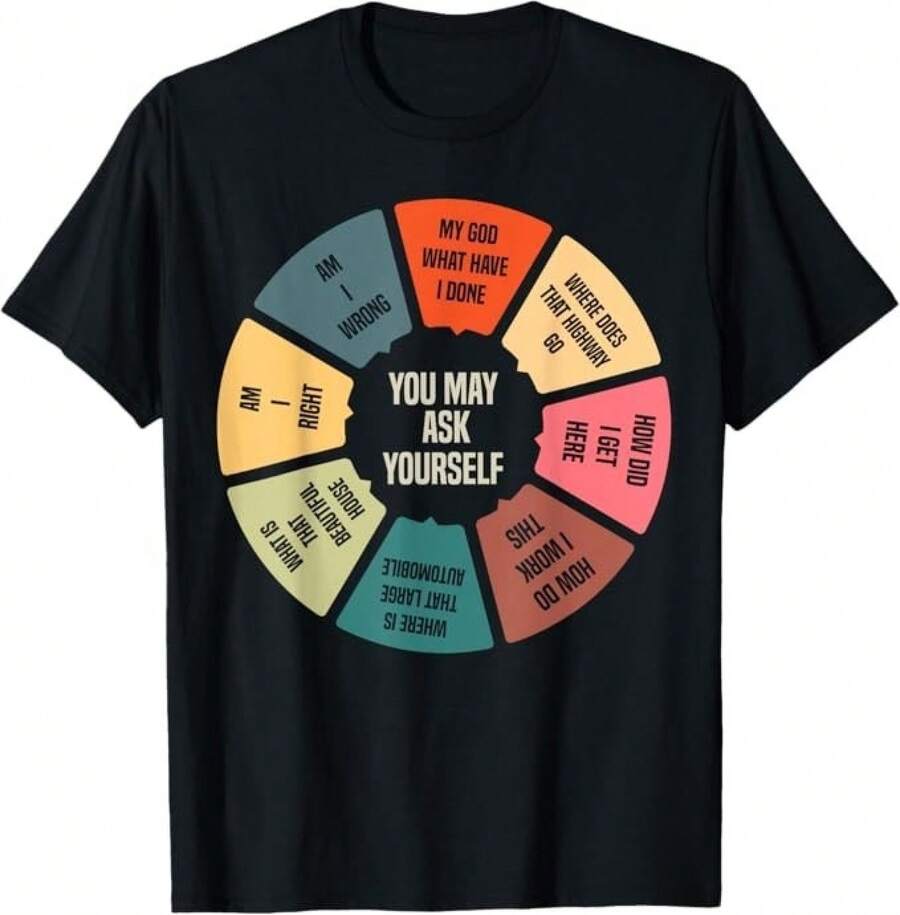 Retro 80s Music Lyrics Pie Chart T-Shirt S разноцветный