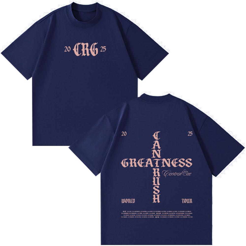

2025Summer Central Cee Cant Punch The Great World Tour Tshirt Mens Hiphop Shortsleeved Oversized Cotton Tshirt Fashion Top 4XL