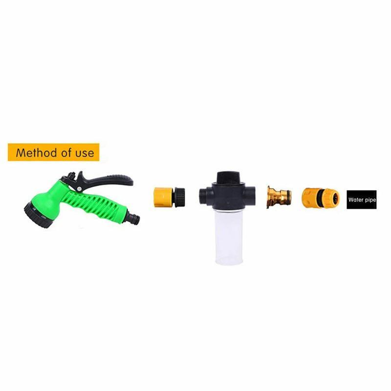 

ABNO-Foam Lance Garden Hose 100ML Water Foaming Pot Car Wash Soap Spray Bottle Cleaning Tool Water Gun Foamer