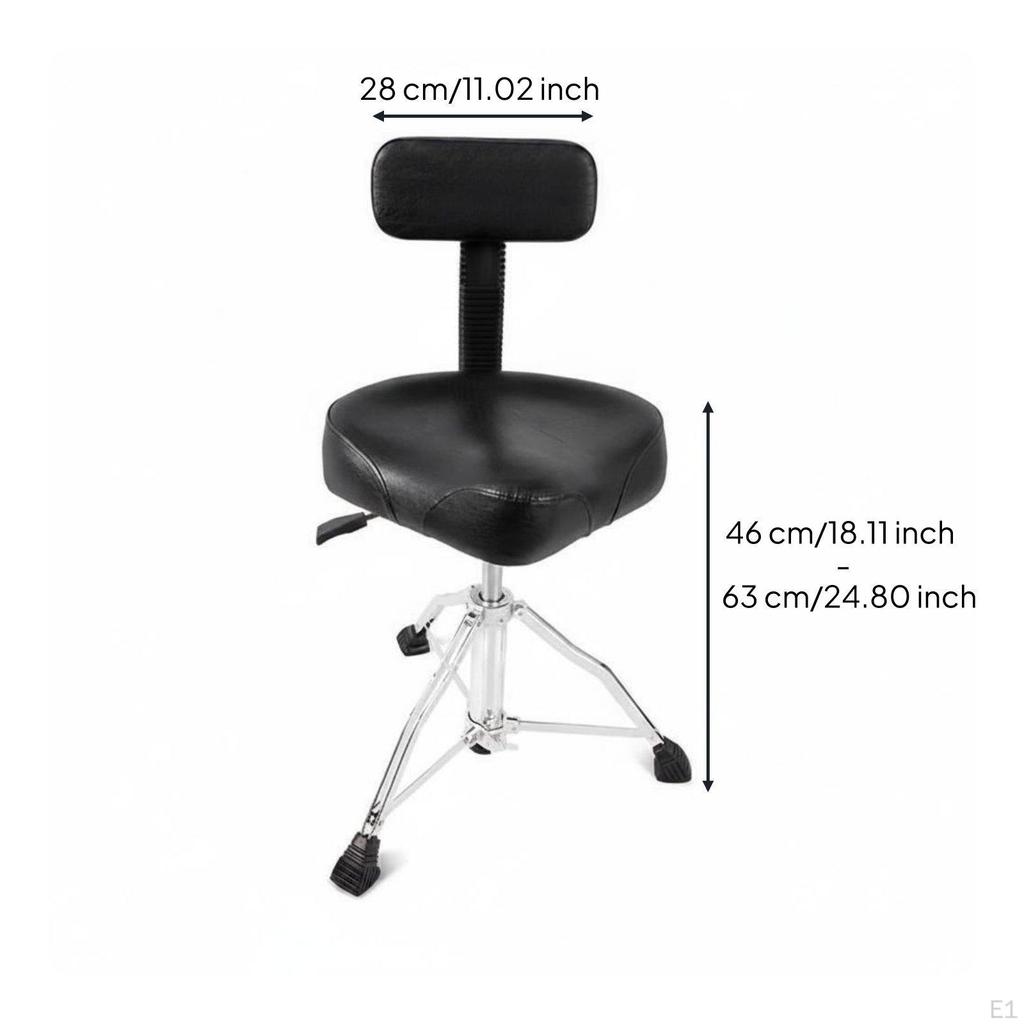 Saddle Drum Throne Tripod Base Height Adjustable Heavy Duty Music