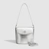 A Niche Design Silver Single-shoulder Bag, Fashionable, High-quality and Simple Crossbody Bag