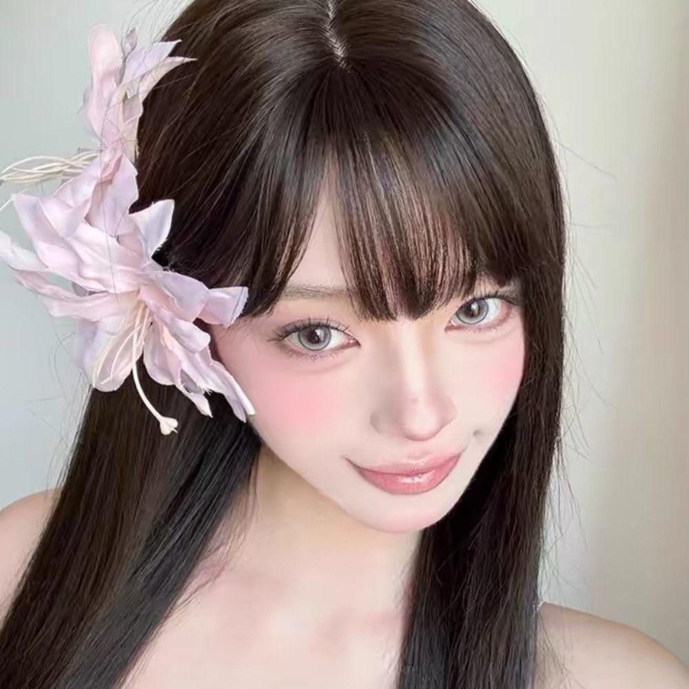 Cloth Simulation Flower Hair Clip Flower Korean Style Hairpins Sweet Flower Duckbill Clip  Party