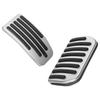 Pack Of 2 Sturdy Aluminum Alloy Pedal Covers Guards For Vehicle With Anti Slip Rubber Surfaces Enhancing Driving Comfort
