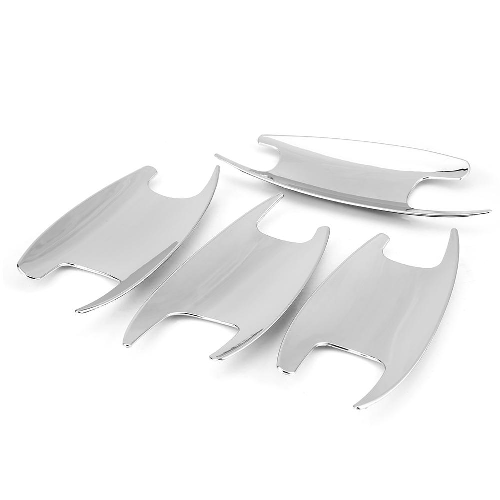 Premium Car Door Bowl Cover Trim ABS   Silver 4Pcs Set Scratch Dust   sy Installation for C Class W205 GLC X253 E W213