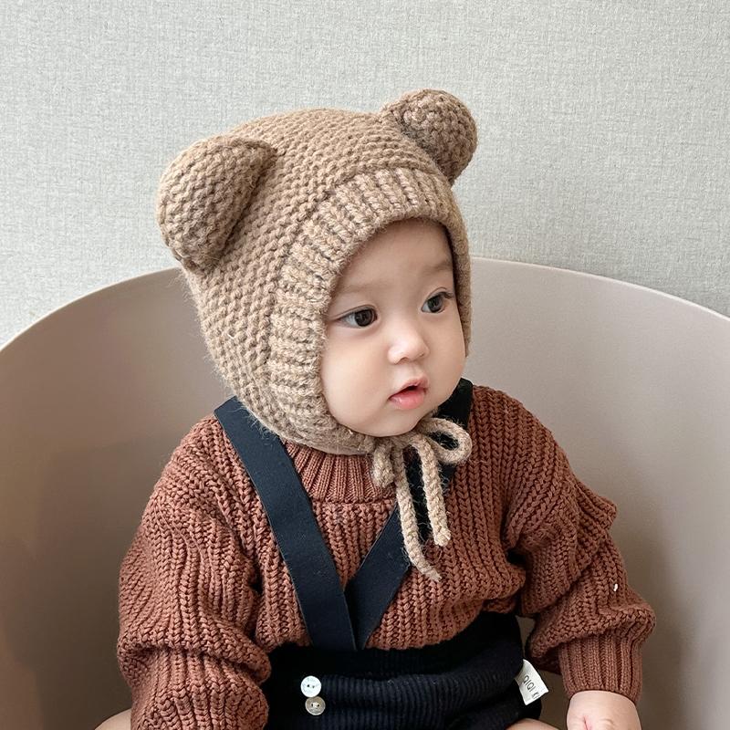 Autumn And Winter Baby Hats Infants And Toddlers Caps Cute 6-9 Months Baby Ear Protection Hats To Keep Warm