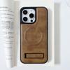 Foreign trade models are suitable for iPhone14 leather bracket, mobile phone case, Apple 14PROMAX crystal shield, magnetic protective case 14.