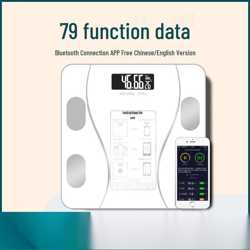 Digital Body Fat Scale With Printer - Gradient Electronic Household Weight Scale for Adults