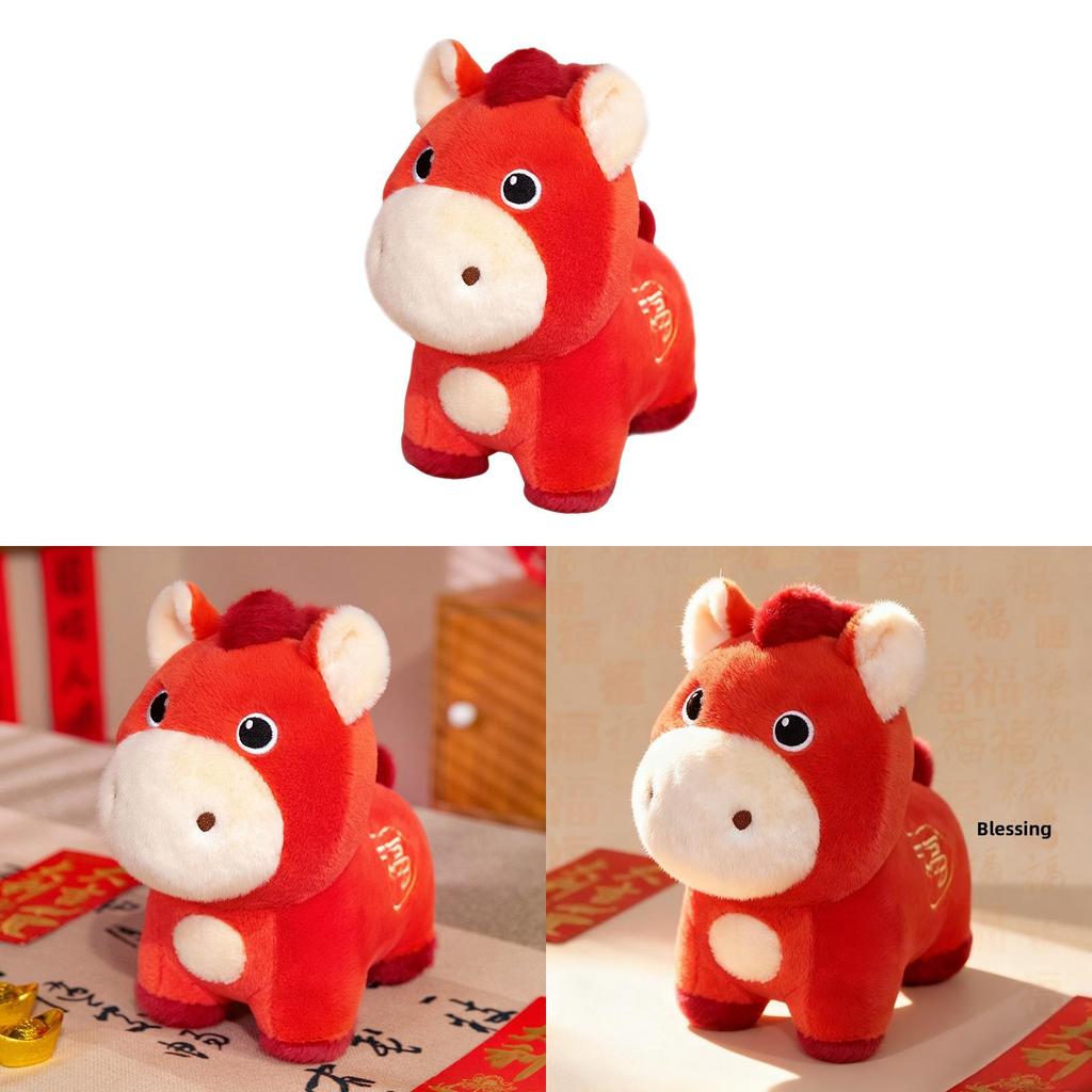 Pony Year Of The Horse Plush Toy With Pp Cotton Fill For Corporate Gifts And Events